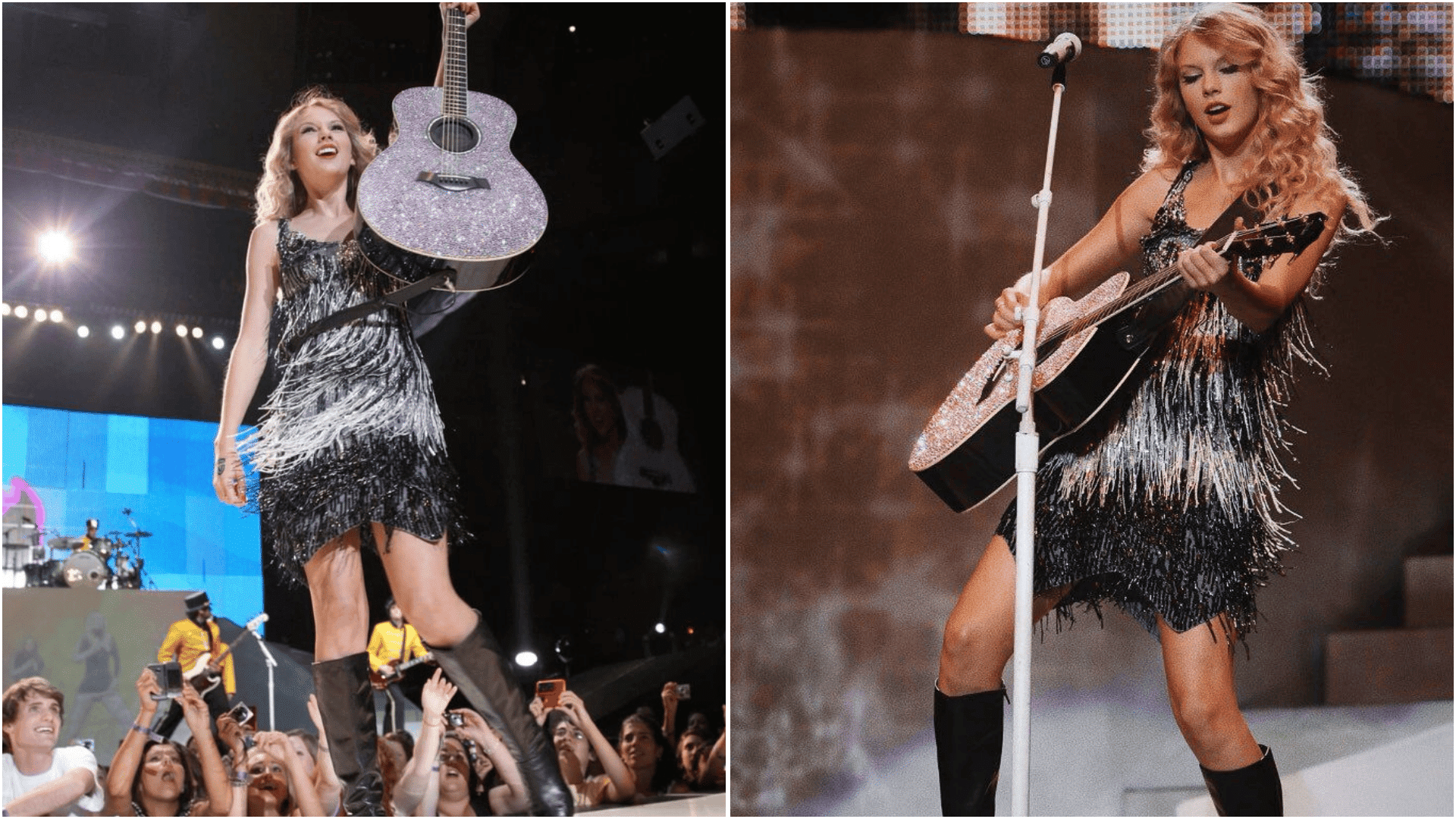 sparkling fringe performance dress