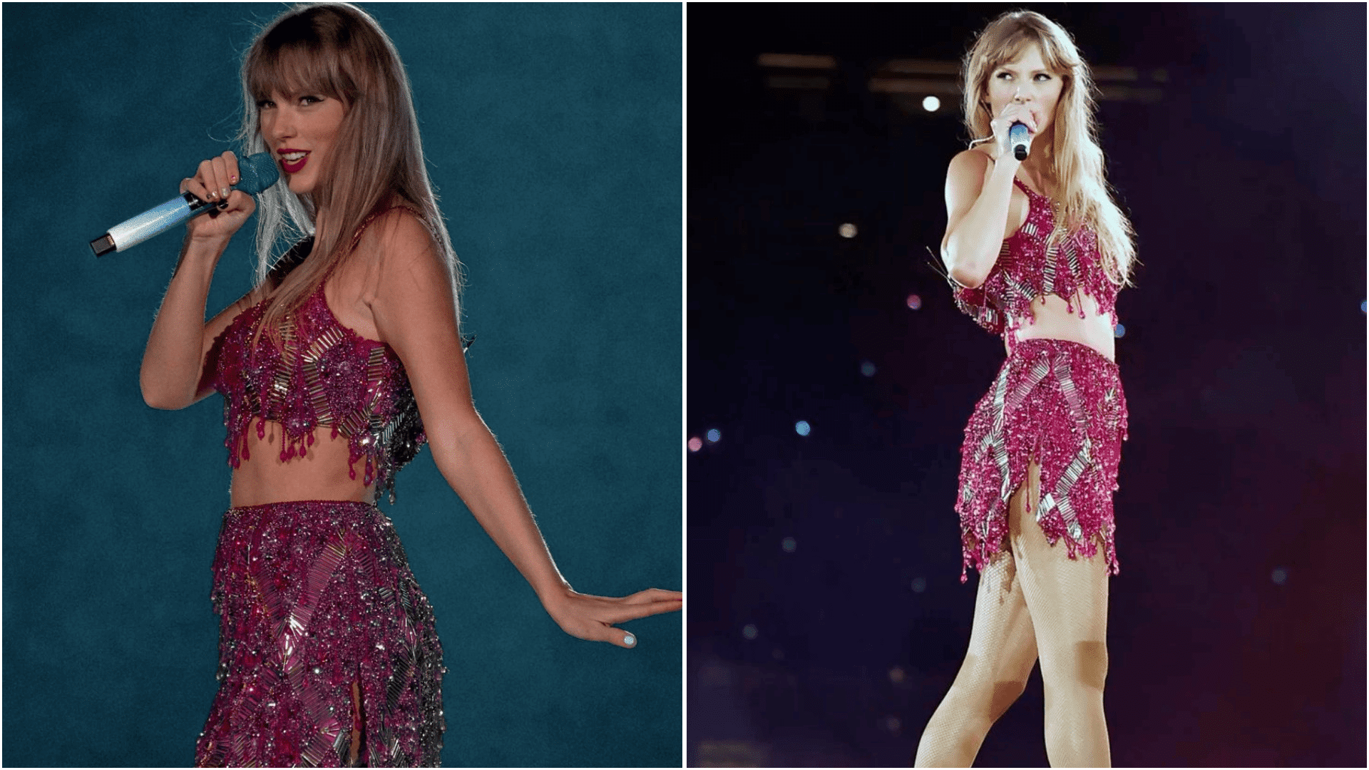 sparkling magenta two piece set