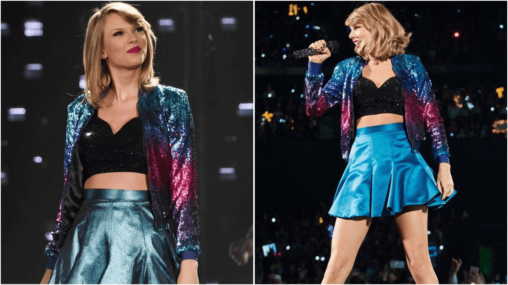 sparkling teal sequin jacket look