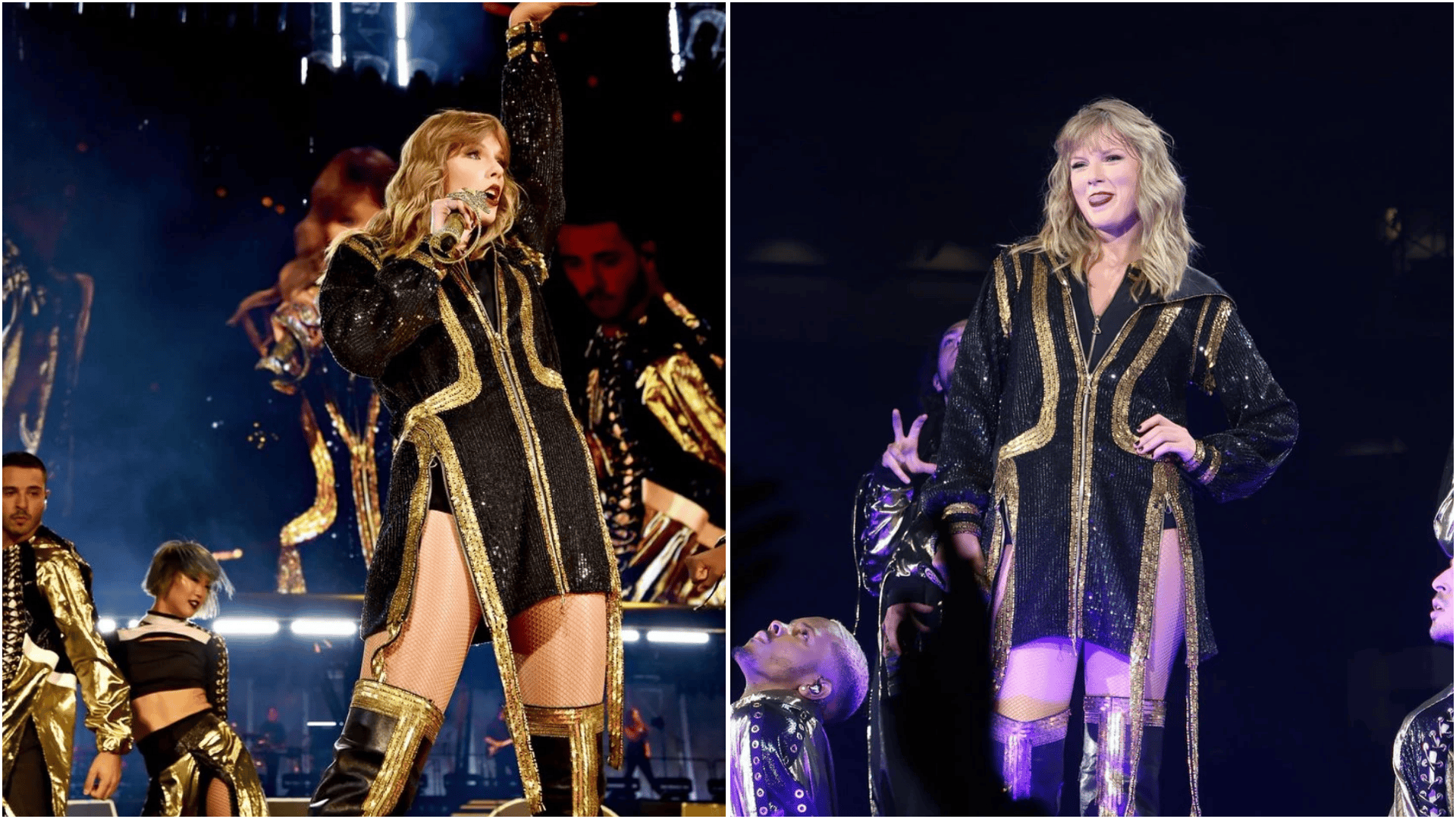 taylor swift the black and gold power jacket look