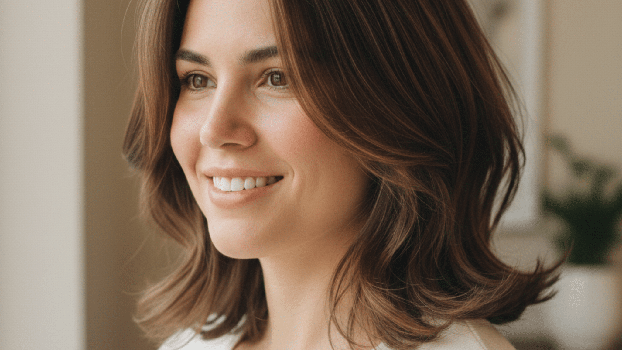 Everyday Round Face Layered Medium Hairstyles