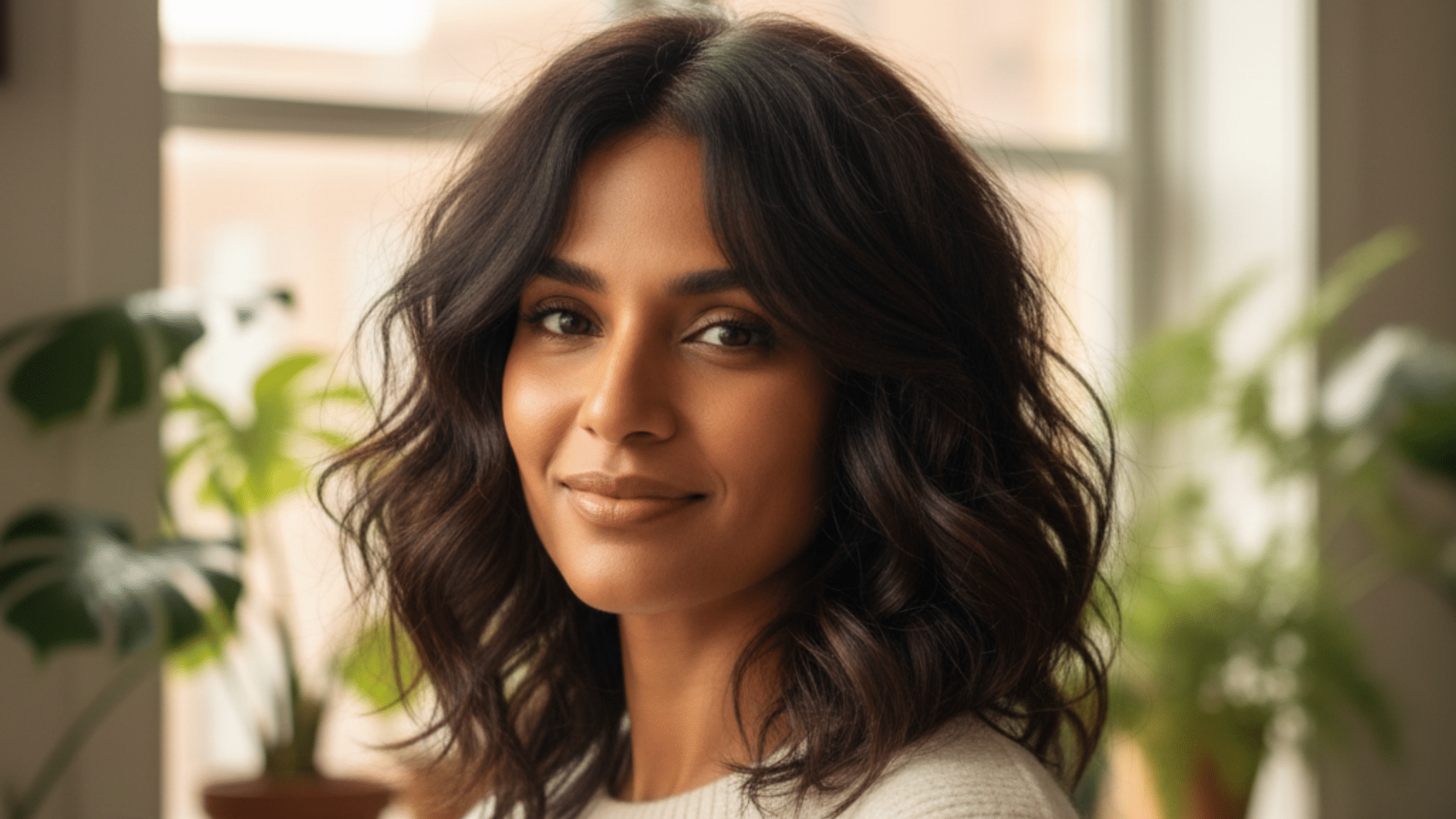 Face framing choppy layers (shoulder length)