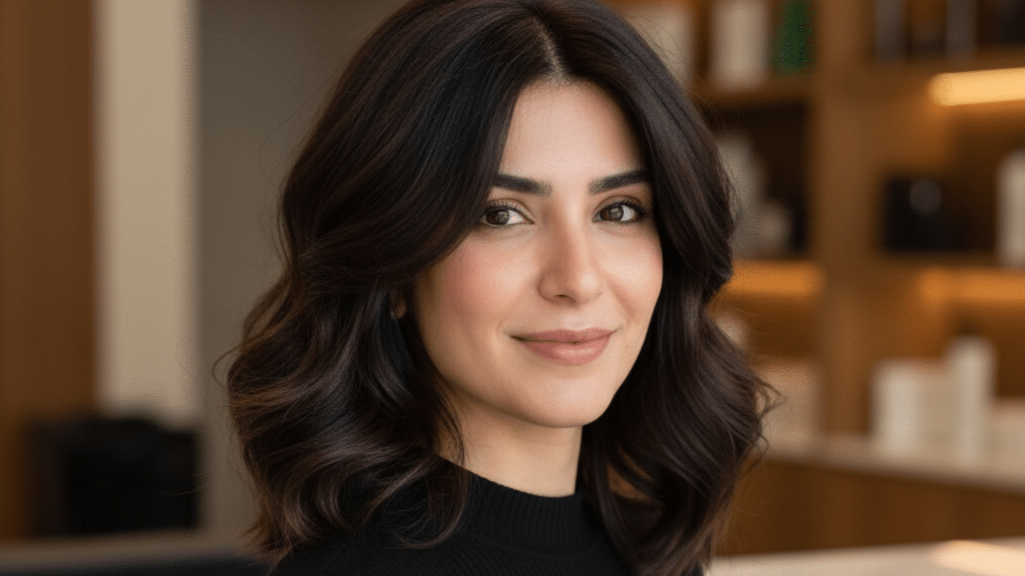 Layered lob with undercut