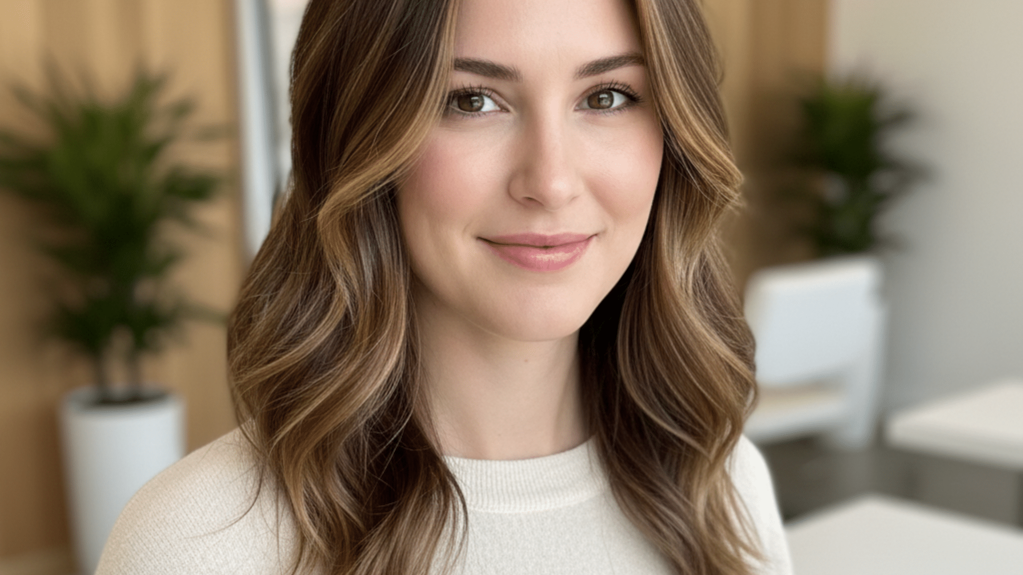 Layered medium cut with highlights