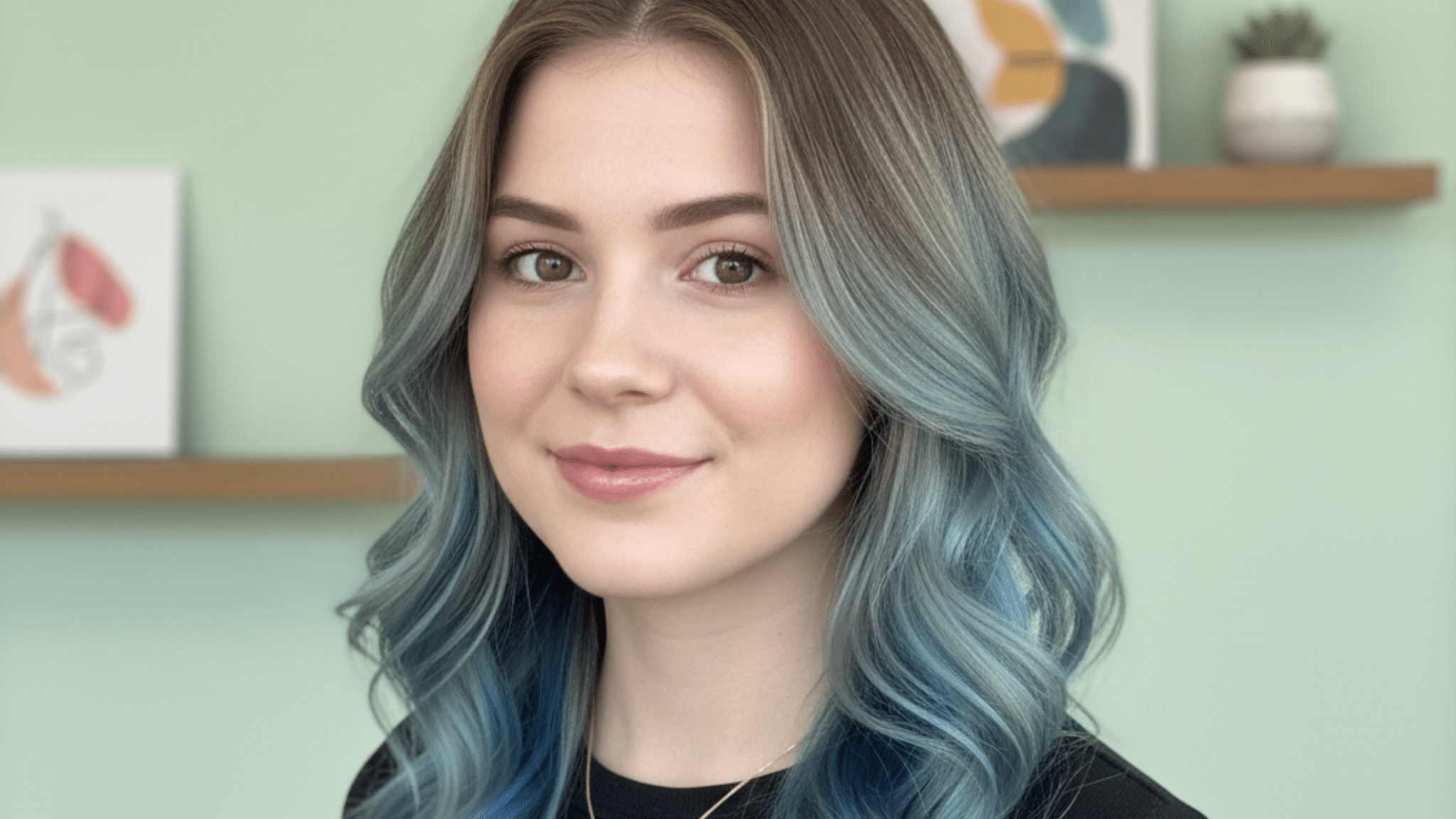 Layered medium cut with peekaboo highlights