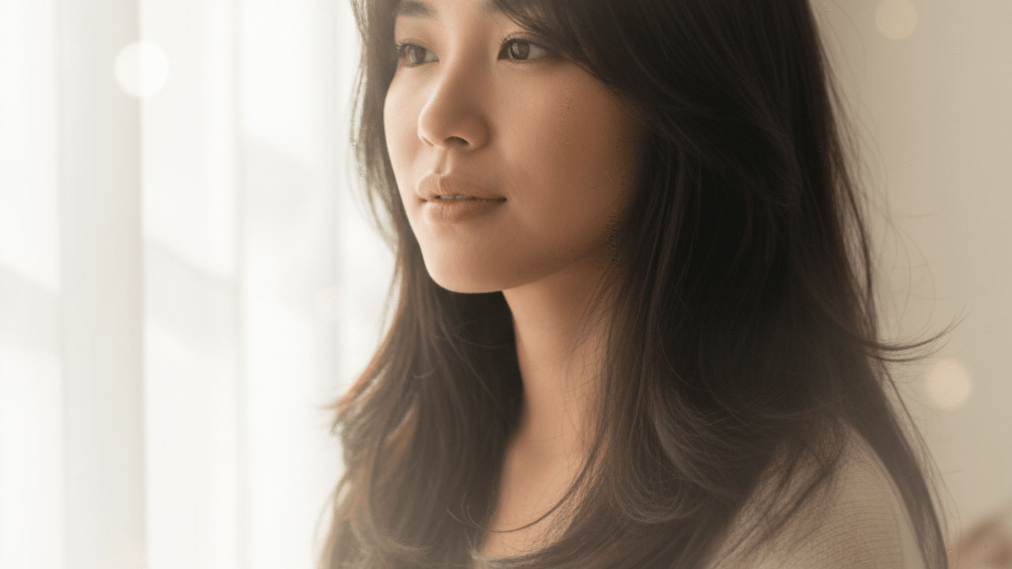 Long layers with curtain fringe