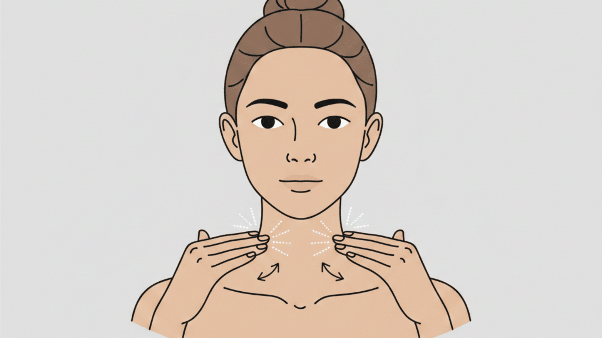 Lymphatic Drainage Face Massage Step 1