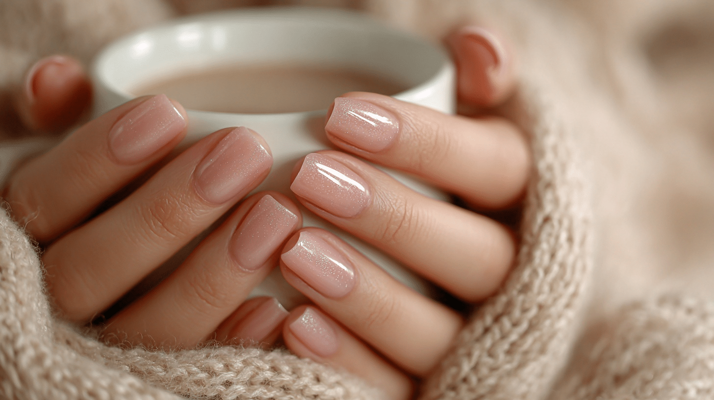 Sheer Blush Pink with Glossy Top