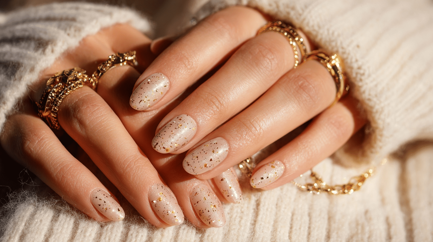 Soft Beige Gold Flake