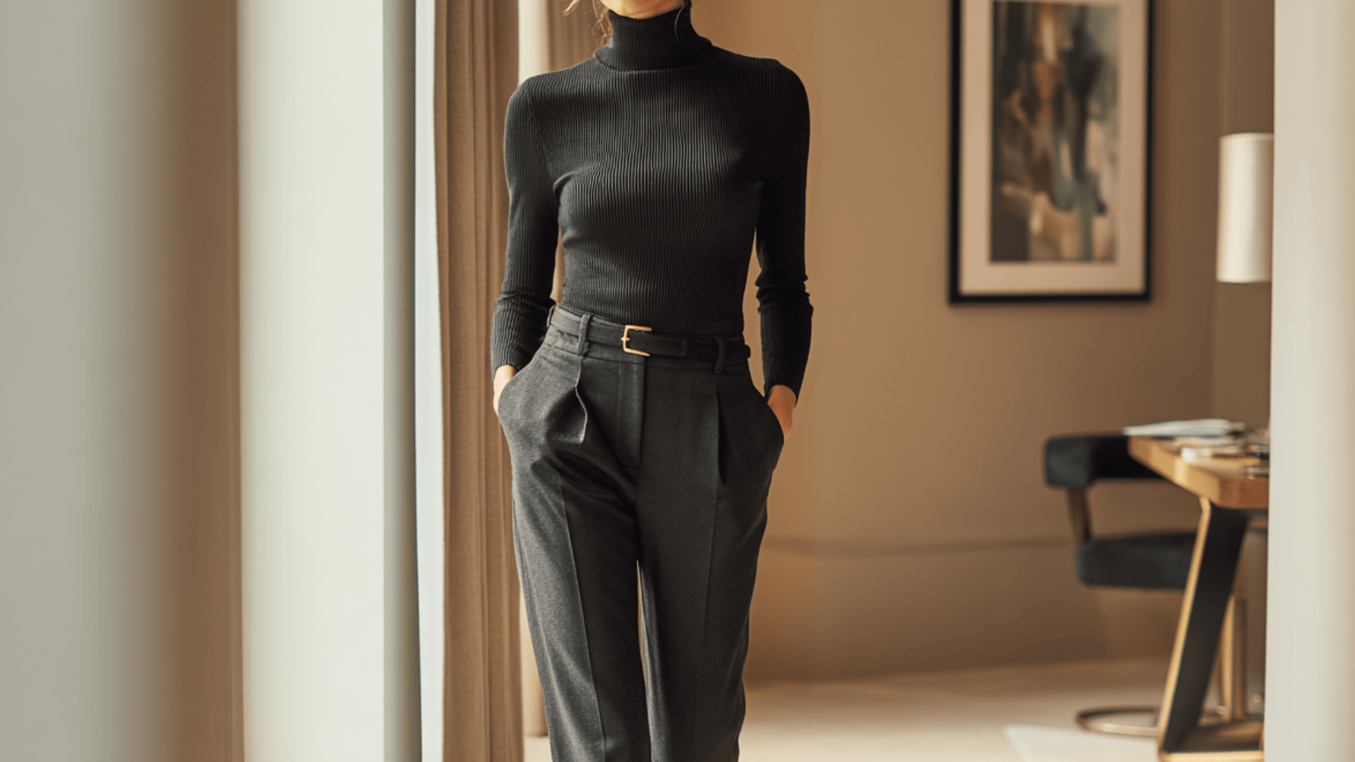 Turtleneck With Tailored Pants