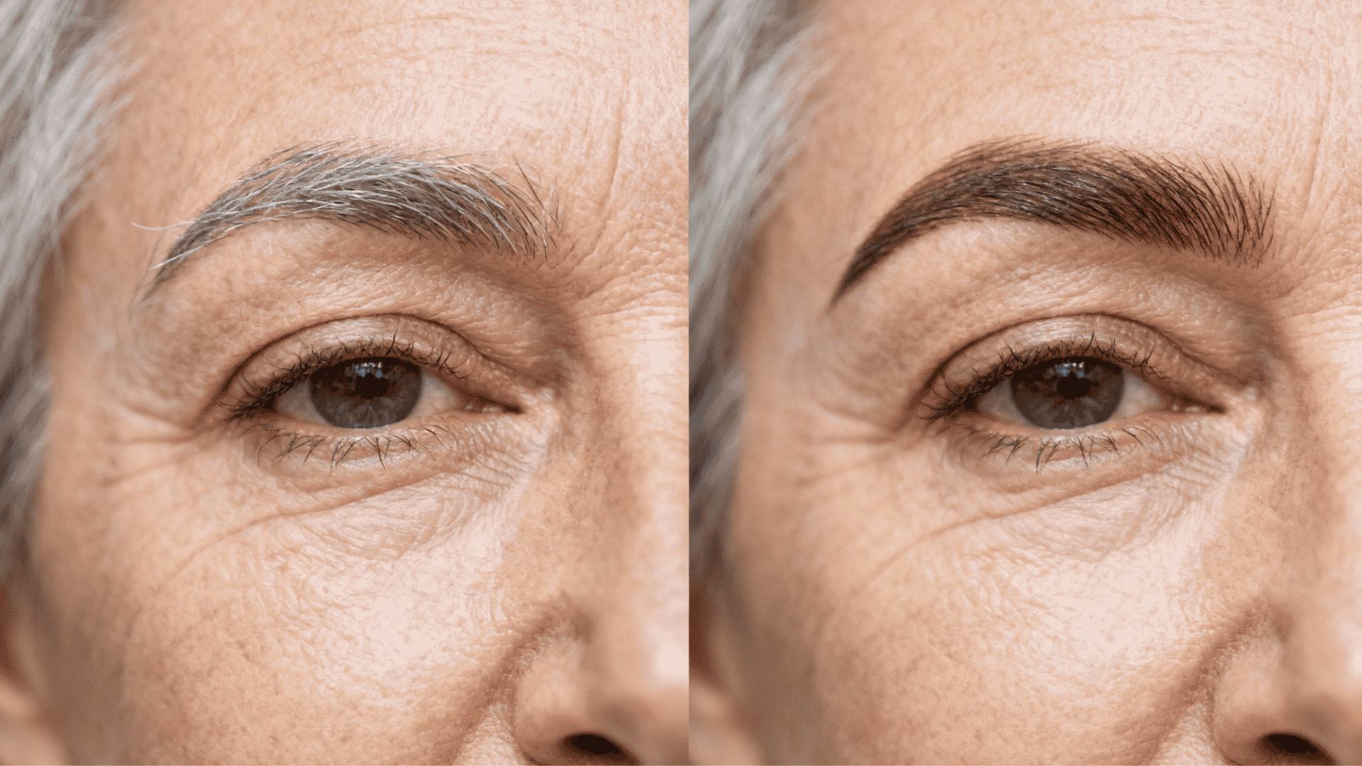 gray or sparse brows