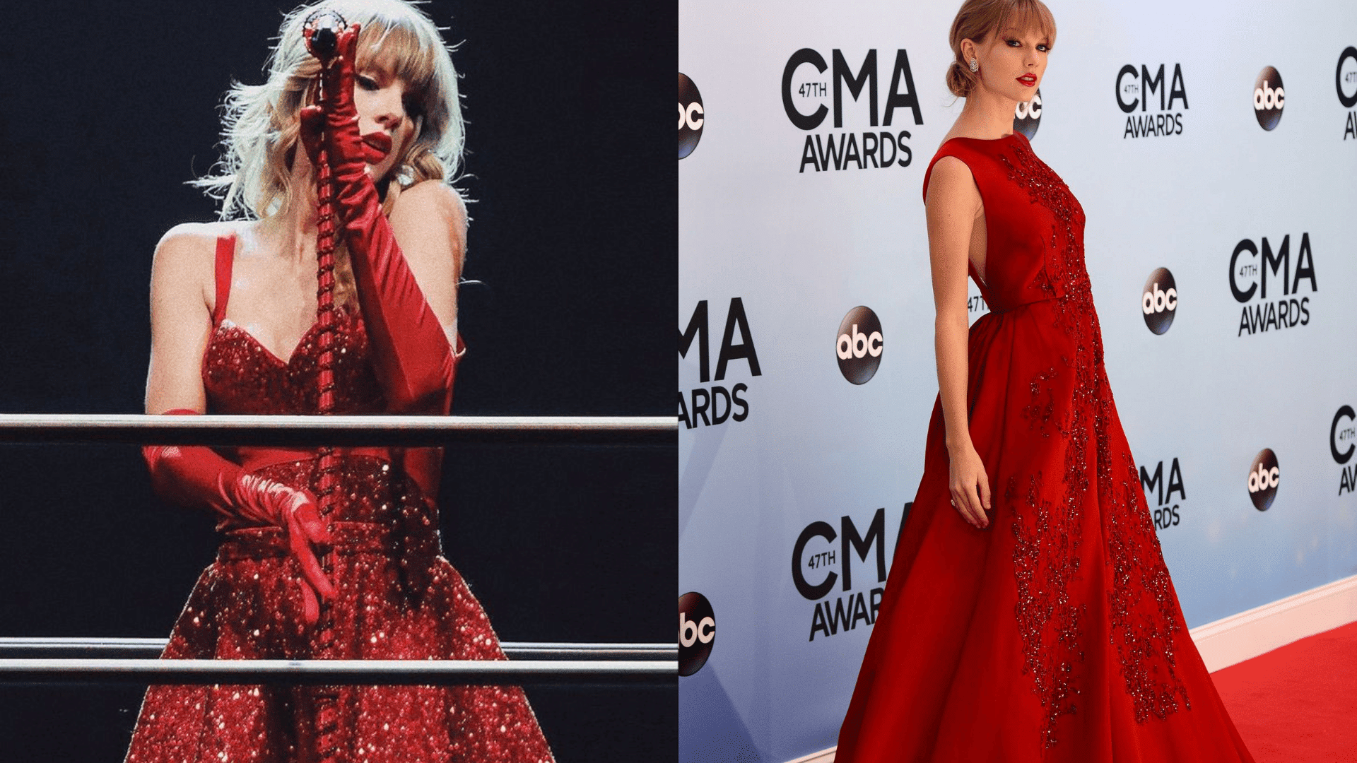 head to toe red tour costume