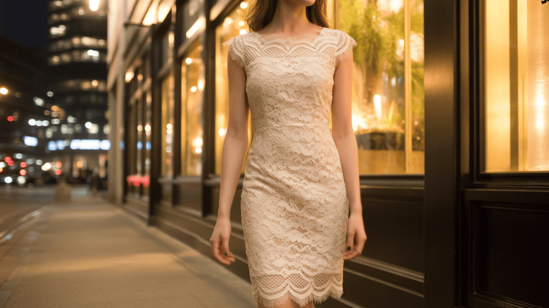 lace sheath dress