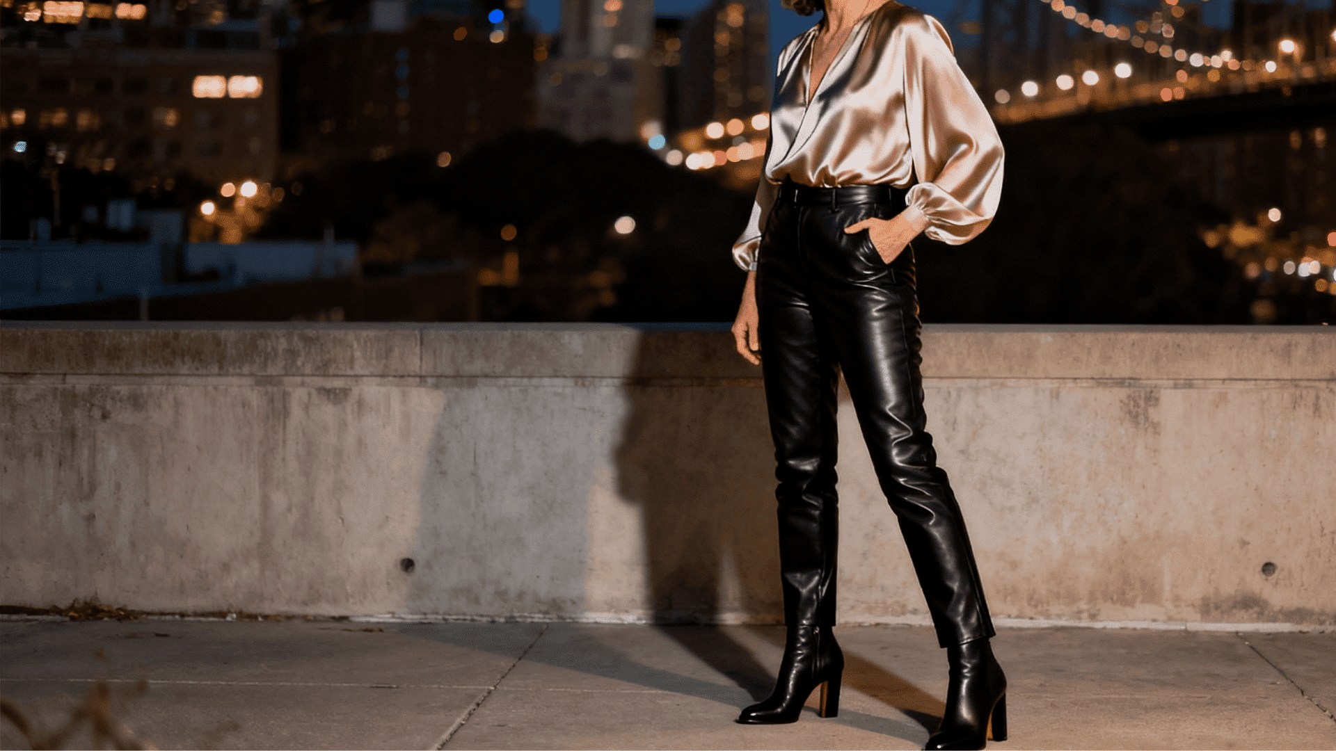 leather or faux leather pants