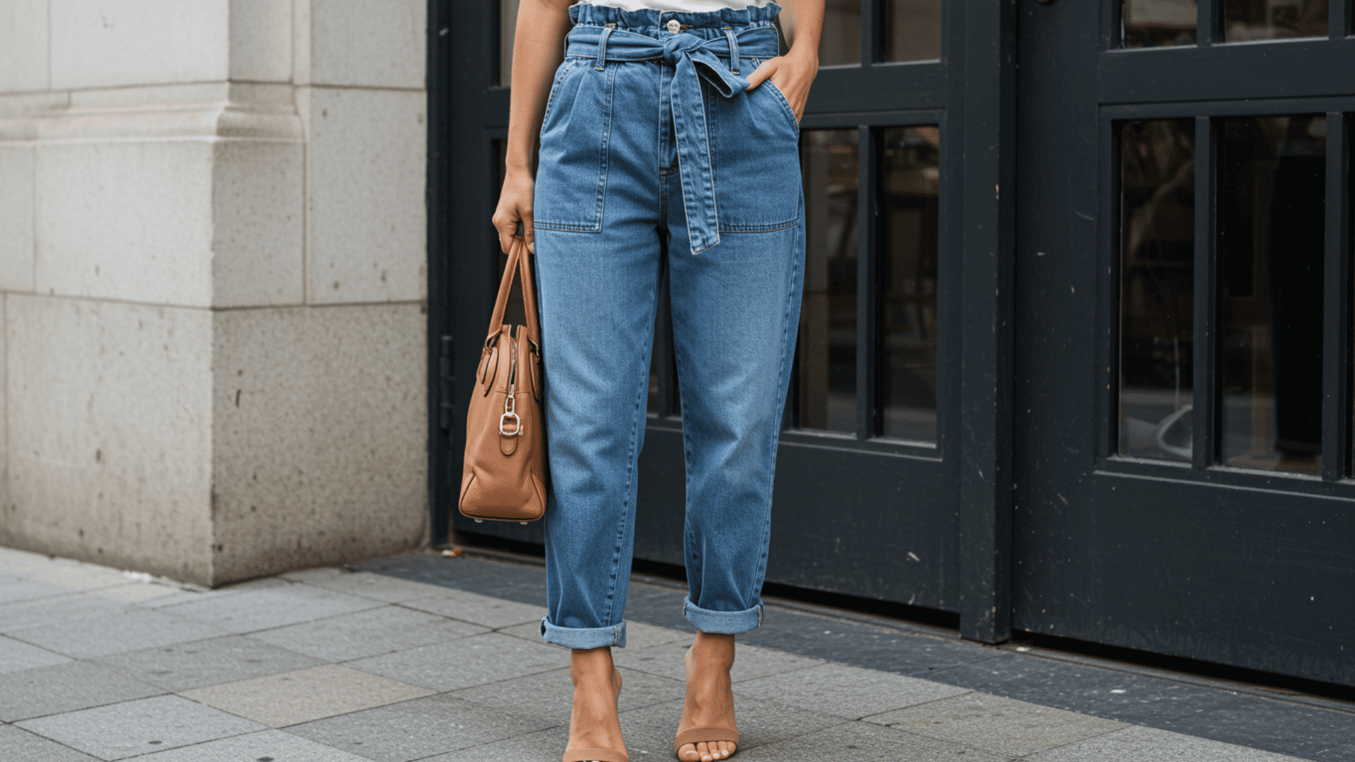paperbag waist jeans