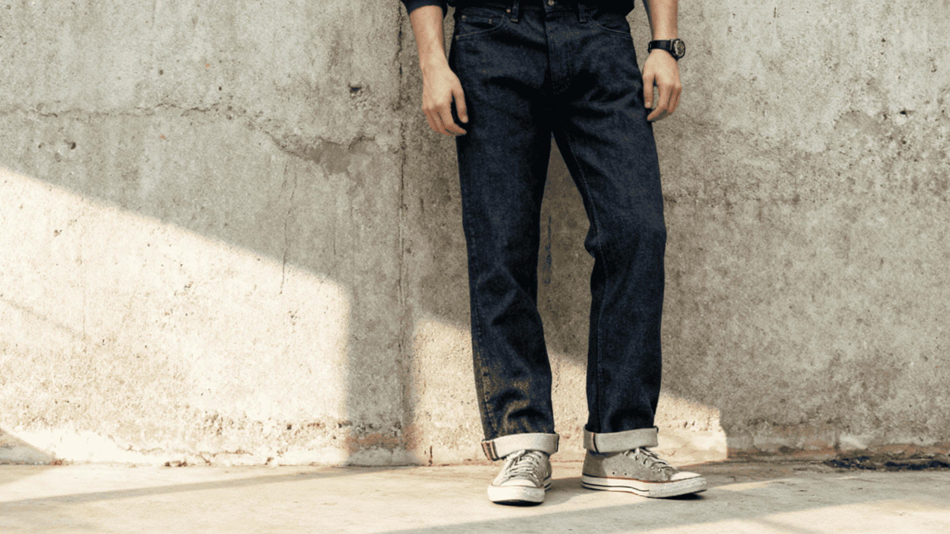 selvedge raw denim in mens cuts