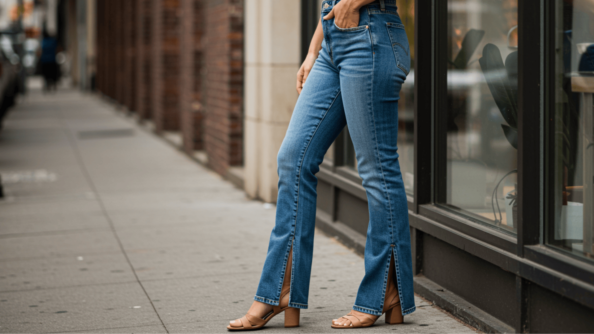 slit hem jeans