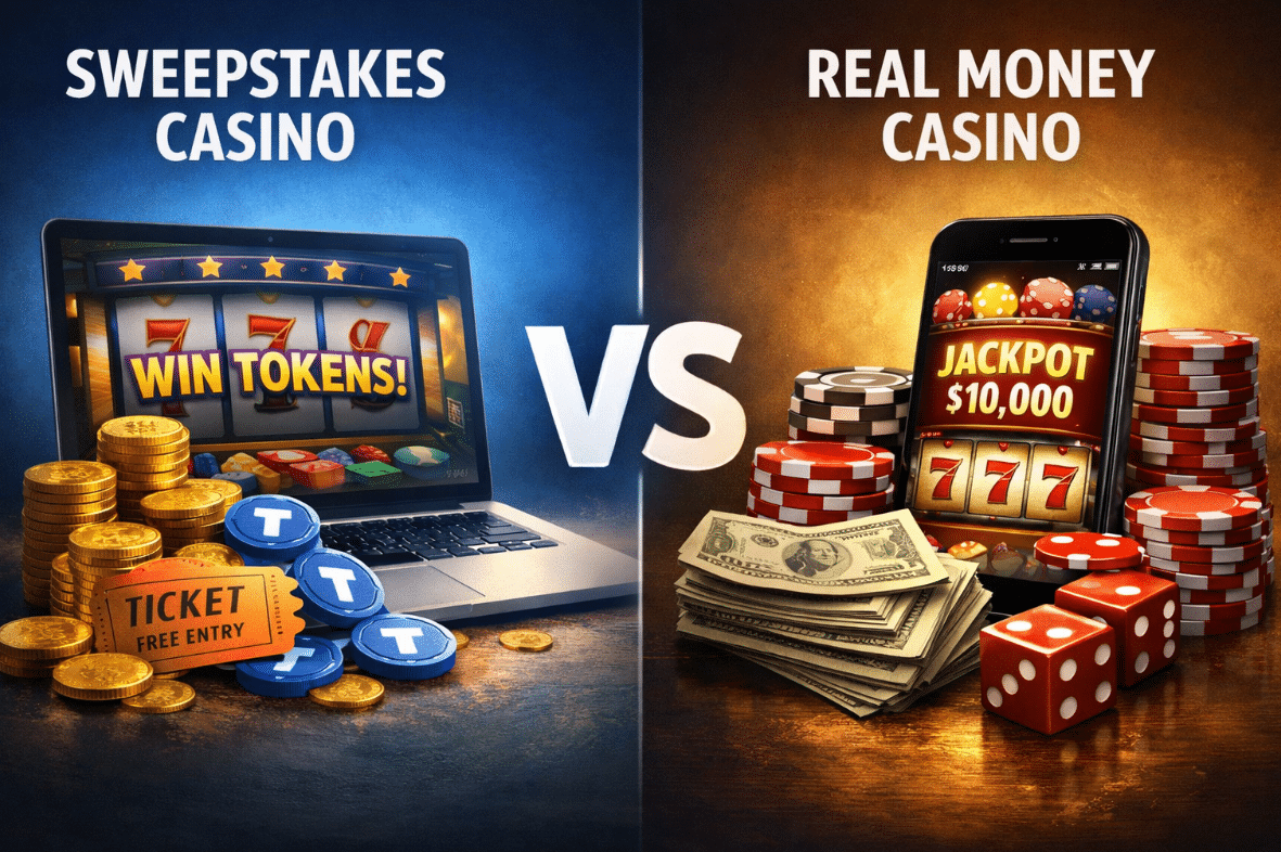 Sweepstakes Casino vs Real Money Online Casino: What's the Difference?