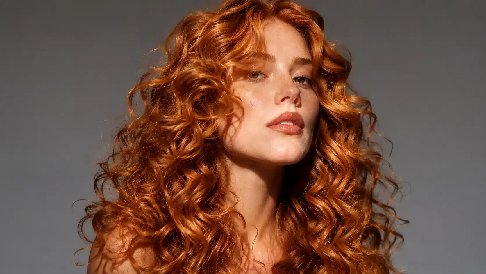 Copper strawberry blonde hair with vibrant warm tones