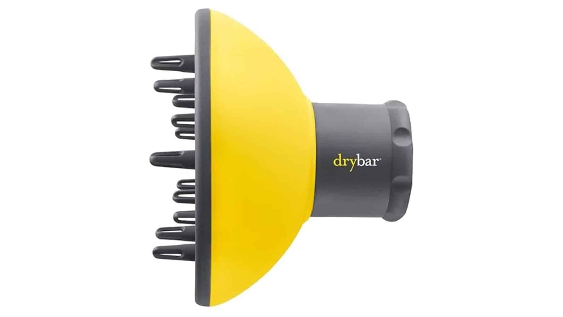 Drybar Bouncer diffuser attachment on blow dryer, enhancing curl bounce and volume