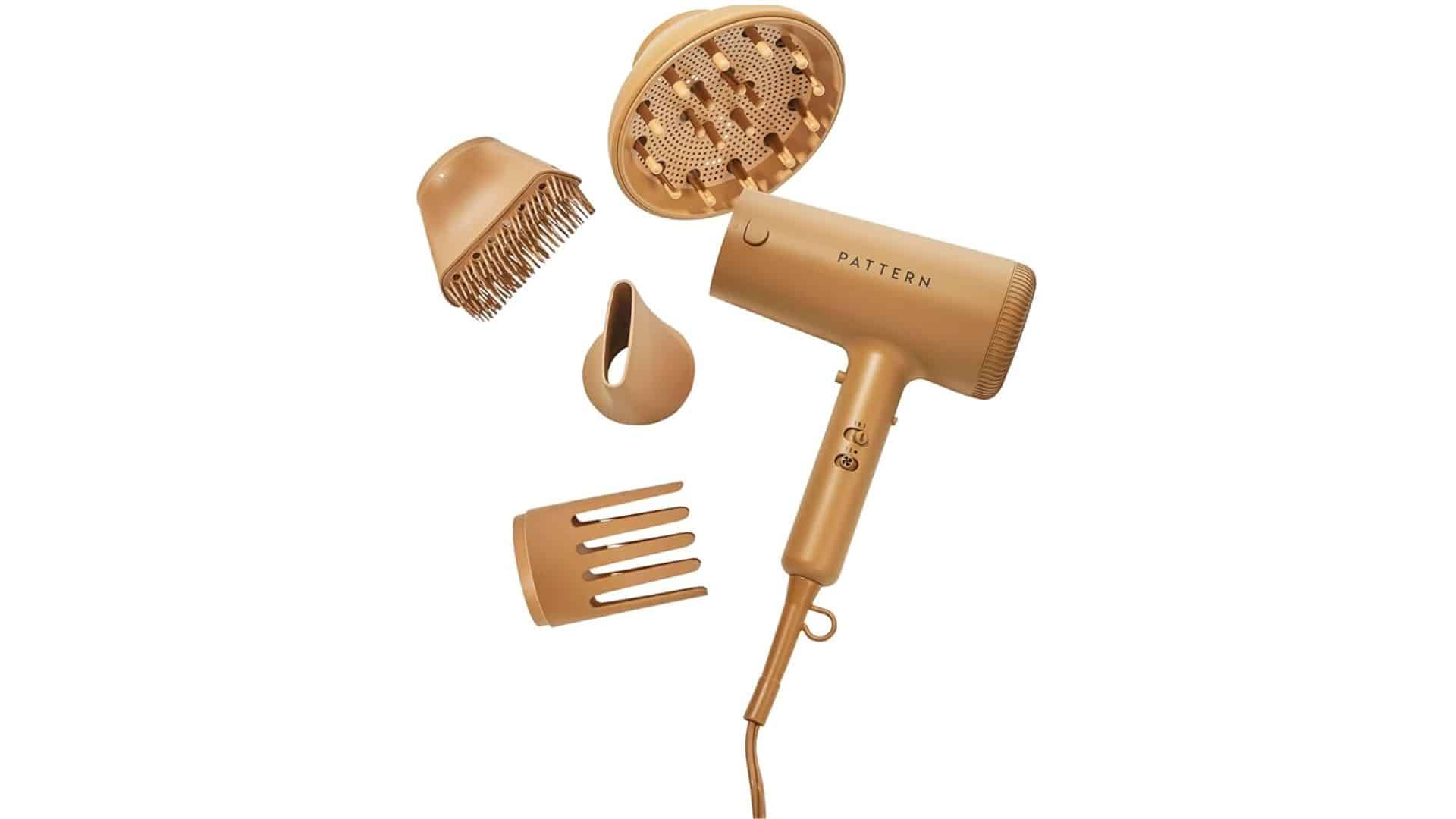 Pattern by Tracee Ellis Ross blow dryer with diffuser attachment enhancing natural curly texture