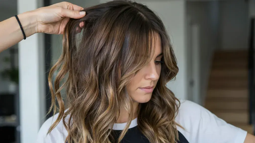 Ribbon Highlights hair color technique