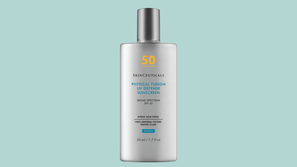 SkinCeuticals Physical Fusion UV Defense SPF 50 sunscreen on a plain background