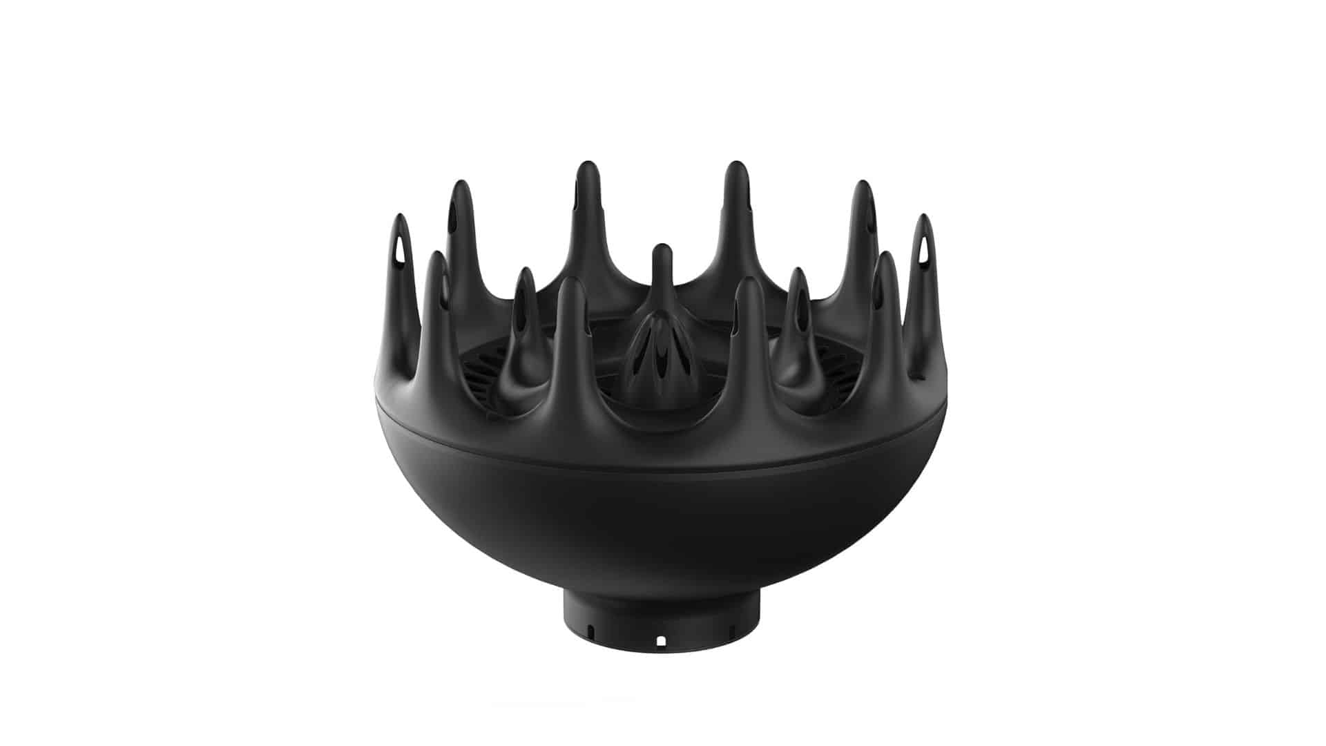 Xtava Black Orchid diffuser with extra-large bowl and long prongs for thick, dense curls